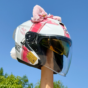 RSV头盔四分之三女士摩托车半盔冬季防风保暖4分之3盔男复古四季