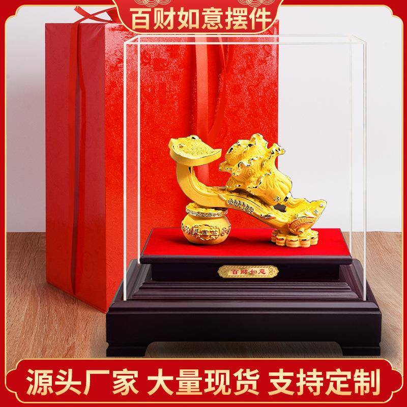 绒沙金摆件 百财如意 平安家居摆件公司开业4S活动礼品工艺品
