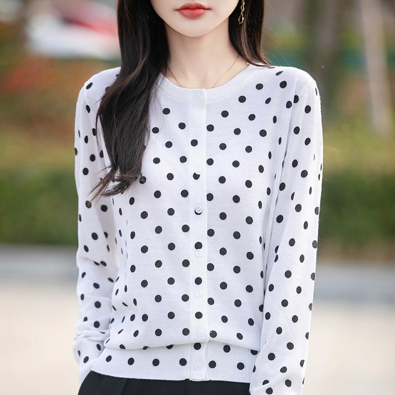点5针织开衫女202春季波新款设计感小众JJYR-PY6百搭显瘦长袖衣内