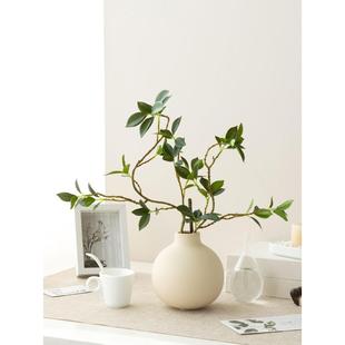 韩式仿真花原创花艺假花奶白圆瓶客厅餐桌电视柜玄关摆件绿植盆景