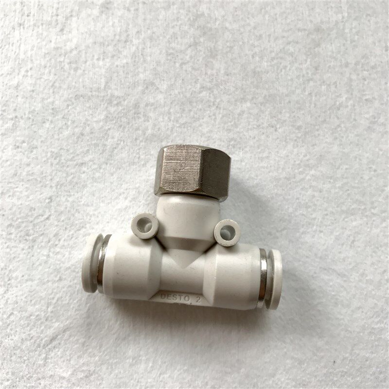 快接头三通 M14*1.5-8 中间内螺纹M14*1.5 两边快插外径8mm PU管