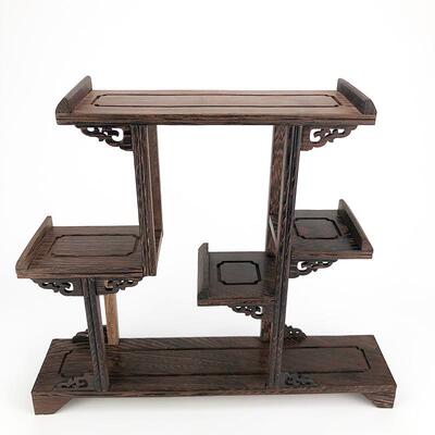 翅博古架木制艺品木质书房茶工几摆03052219件鸡实木木多宝阁文玩