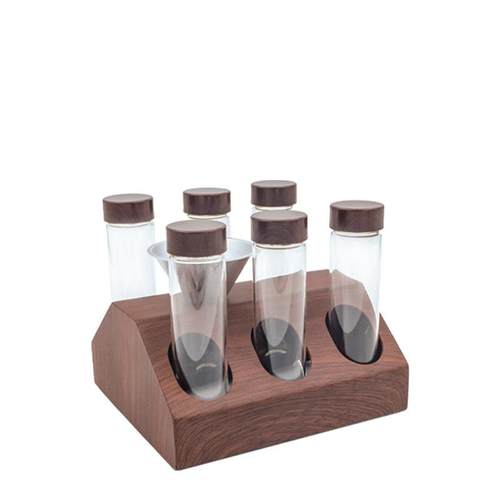 透明玻璃咖啡试管架罐多孔展示架咖啡豆茶叶分装收纳架收纳展示