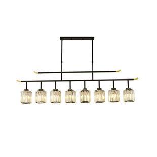 轻奢新中式 水晶长方形茶室吊灯禅意中国风设计师创意书房餐厅吊灯