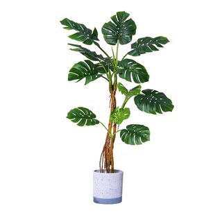 植物阔叶龟背竹假树盆栽室内客厅绿植装饰造景摆件客厅装饰绿植