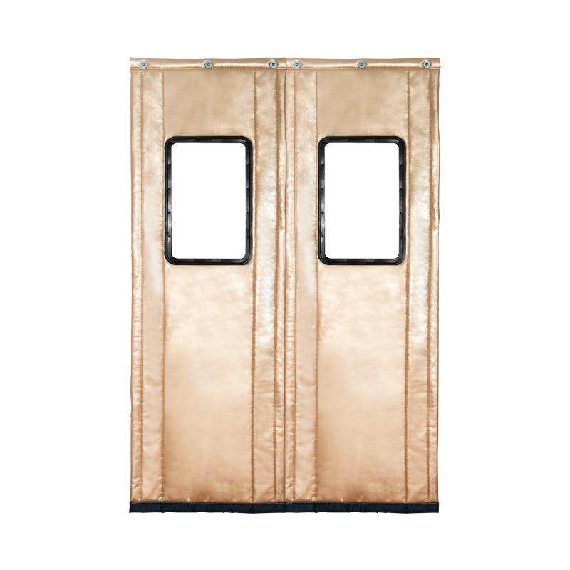 磁吸保暖加厚棉门帘商超专用防寒挡风冬季pu皮革保温家用磁性商用