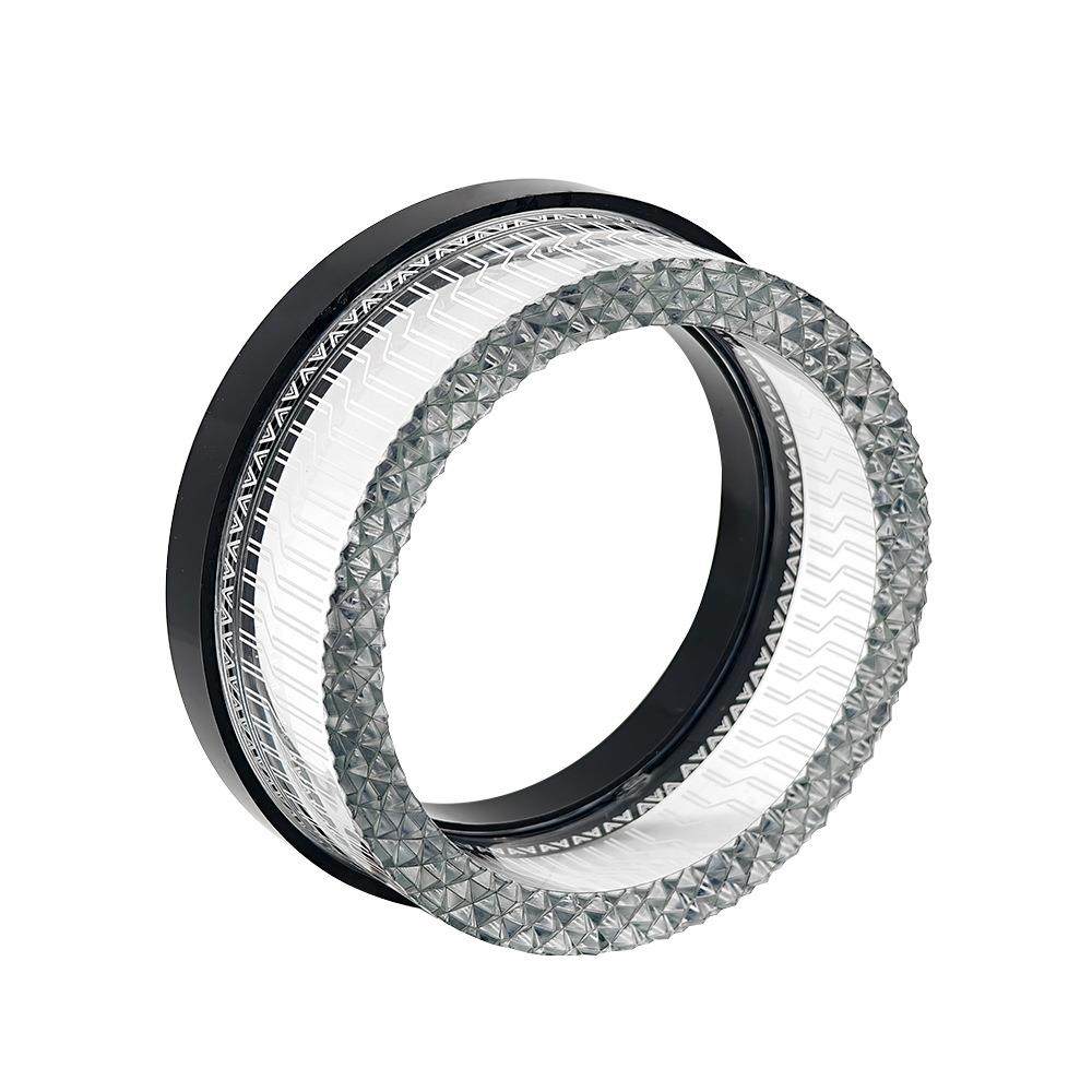 新款汽车led大灯装饰光圈幻彩5D透镜天使眼一体罩转向灯改装