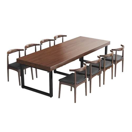 天纵实木会议桌长桌简约现代多人培训桌职员办公桌工位电脑桌书桌