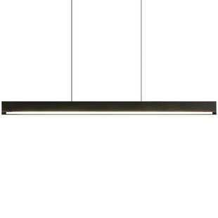 北欧极简长条餐厅吊灯现代简约办公室一字LED餐桌吧台设计师灯具