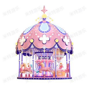 户外儿童旋转木马游乐设备茉莉转马大型豪华转马网红转马厂家