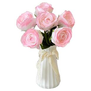 高级感手感保湿玫瑰仿真花假花摆设客厅餐桌装饰花仿生干花束摆件