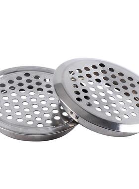 橱柜不锈钢透气孔装饰盖圆形黑色散热排气孔通气孔鞋柜透气网孔盖