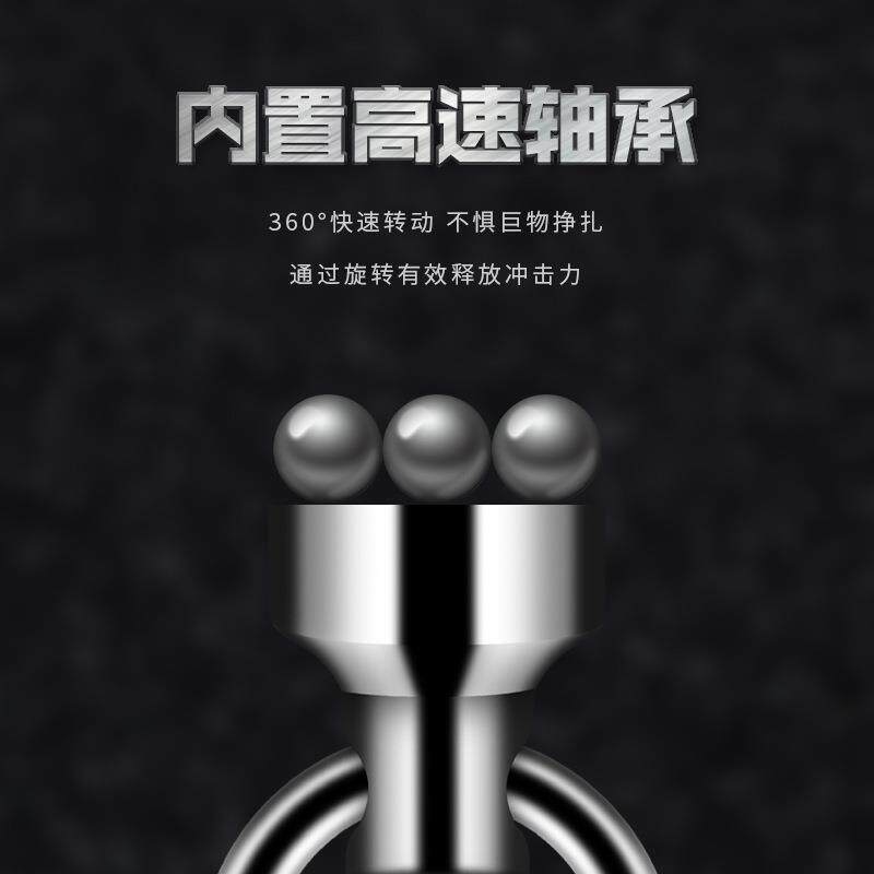 强力大物轴承转环鲟鱼巨物不锈钢八字环渔具路亚连接配件