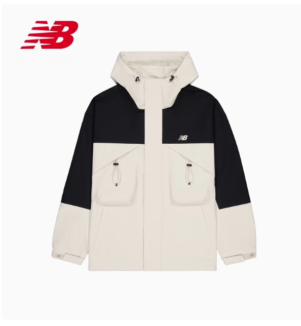 New Balance NB外套早秋简约连帽梭织男夹克休闲连帽外套AMJ43302
