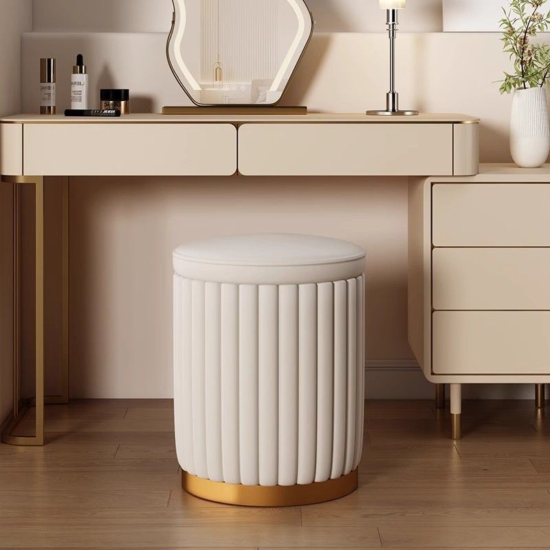 化妆凳ins网红圆凳卧室现代简约收纳储物化妆椅子矮凳梳妆台凳子