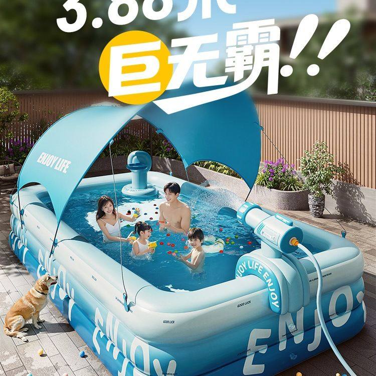 充气游泳池加厚儿童家用大型宝宝婴儿家庭院子戏水池成人可折叠