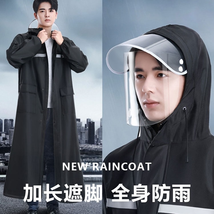 长款雨衣加厚牛津布连体全身一体式防暴雨成人防雨服骑行雨披