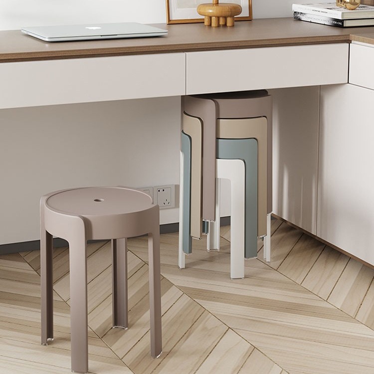 塑料凳加厚家用商用特厚现代简约可堆叠放摞叠久坐舒服椅高圆板凳