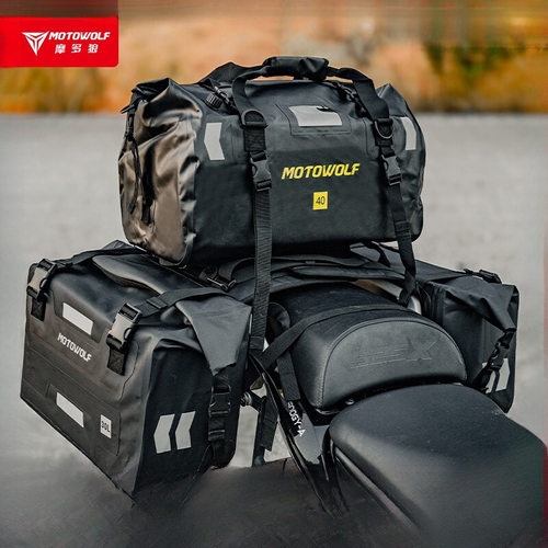 摩托车防水驮包机车骑士装备尾箱头盔包骑行李袋长途摩旅后座展驰