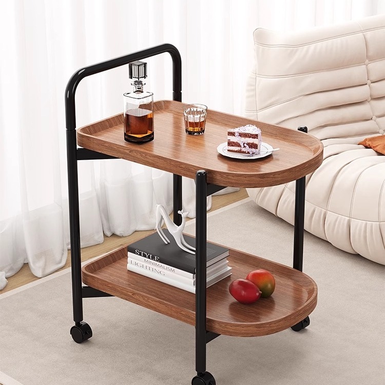 茶几可移动小推车客厅沙发边几小圆桌边几小桌子置物架北欧风餐车