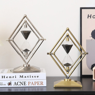 创意几何时间沙漏计时器摆件轻奢软装 E18 感小众办公室书房装