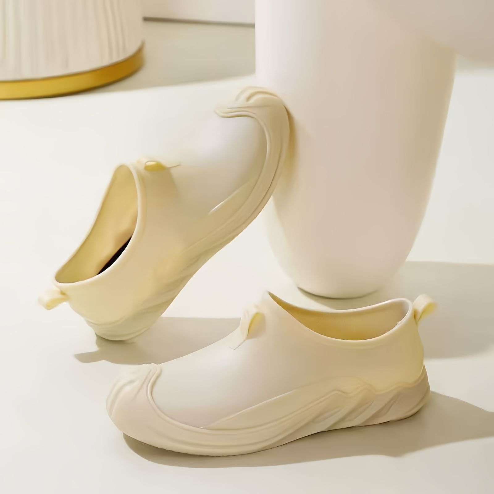 低帮男女士款防滑雨鞋耐磨雨靴厨房防水鞋冬季加绒棉内胆保暖胶鞋