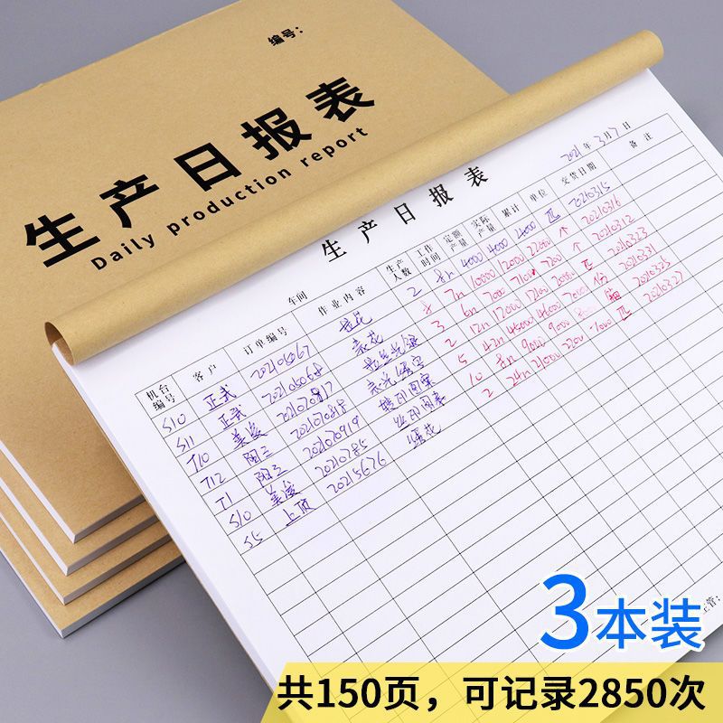 生产日报表个人计件日月报表产量明细表计划指令单车间