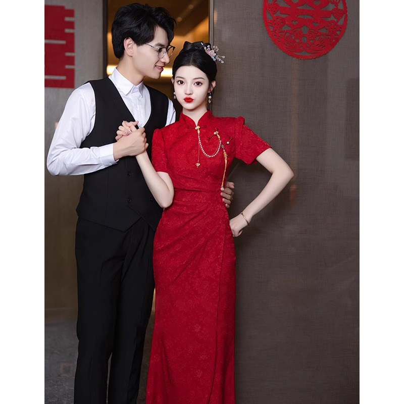日本品质2025新款新娘敬酒服结婚新中式红色礼服回门宴高级感女连