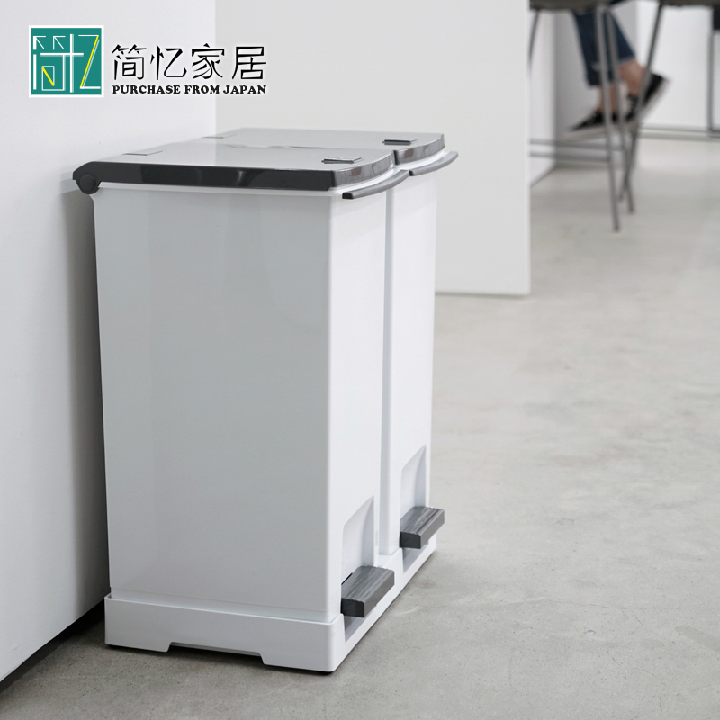 现货速发干湿分离垃圾桶大号厨房垃圾分类脚踏垃圾桶小区环保筒