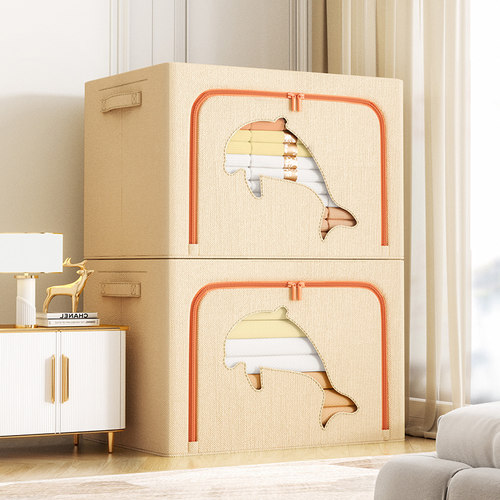 速发衣服衣折收纳箱家用布艺整理盒可物叠大容衣超大量柜储物神器