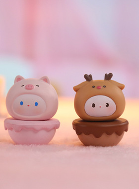 速发可爱系倒翁不小摆件工位解装办公桌面迷你压饰品生日礼物生