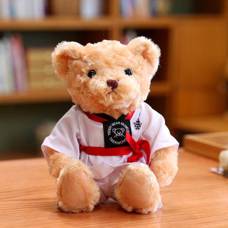 速发可跆拳道毛绒业具毕玩纪念品抚偶儿童安玩生日礼物