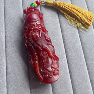 正品龙涎香灰琥珀寿星手把件吊坠文玩可盘玩玉化持久留香八方来财