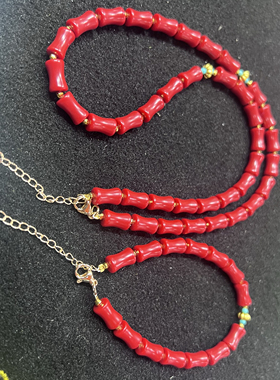 爆款意大利直管随形手链项链男女单圈手串红色礼物