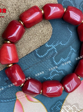 天然三姑娘红色随形手链手串藏族男女款饰品手串本命年礼物真品