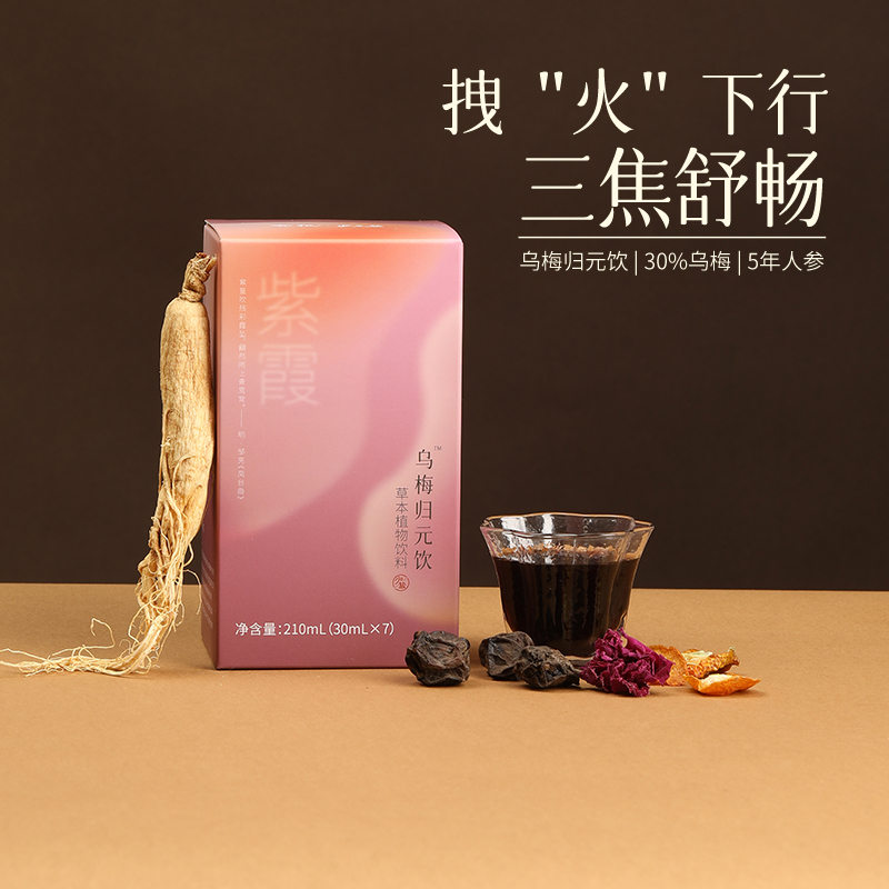 有悦 乌梅归元饮上热下寒 火火星人乌梅人参茯苓滋补养生口服液