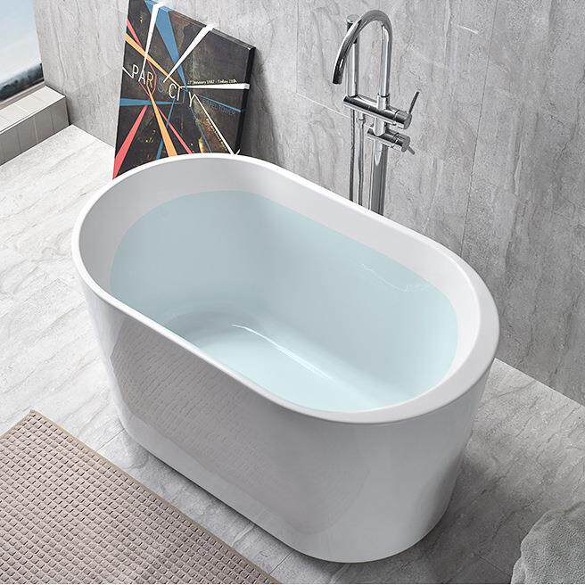 亚克力小尺寸浴缸小户型深泡窄浴缸家用日式加深泡澡简易椭圆浴缸