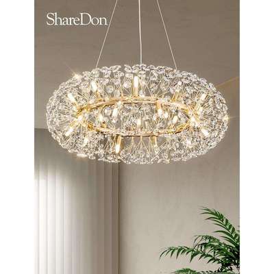 奢灯蒲公英吊灯客厅轻奢网红主卧室餐厅水晶灯简约设计师创意灯饰