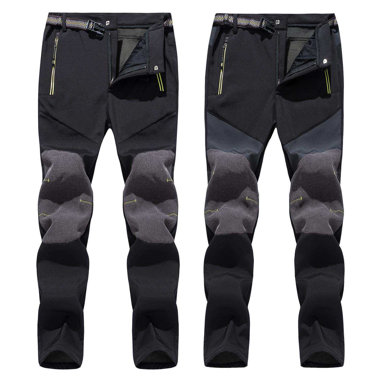 新款冲锋裤男款户外加绒加厚秋冬季防水防风防磨滑雪登山裤