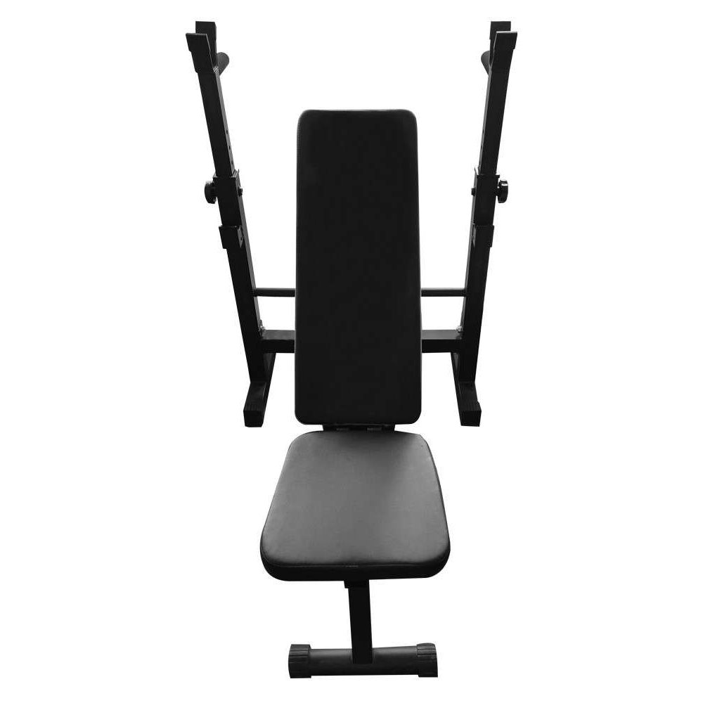 举重床家用小举重床折叠专业仰卧起坐卧推架子床哑铃训练套装