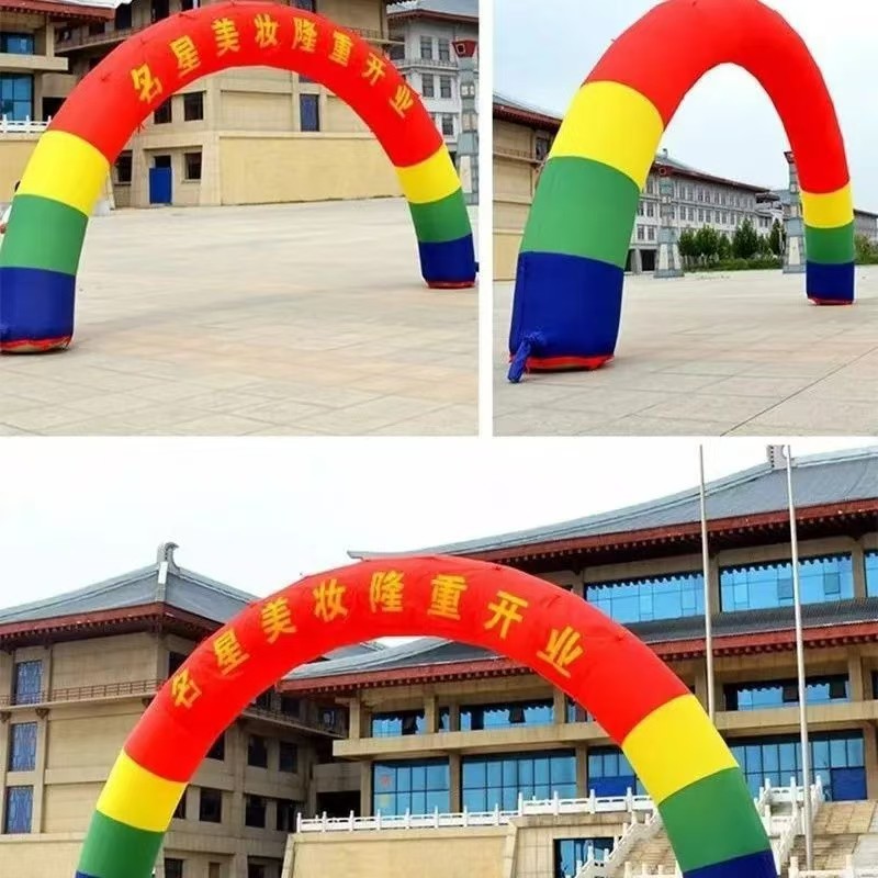 加厚开业庆典充气拱门双龙风机