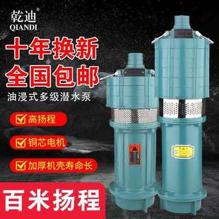 高扬程潜水泵农用灌溉深井泵小老鼠多级泵喷泉泵大流量抽水机220V