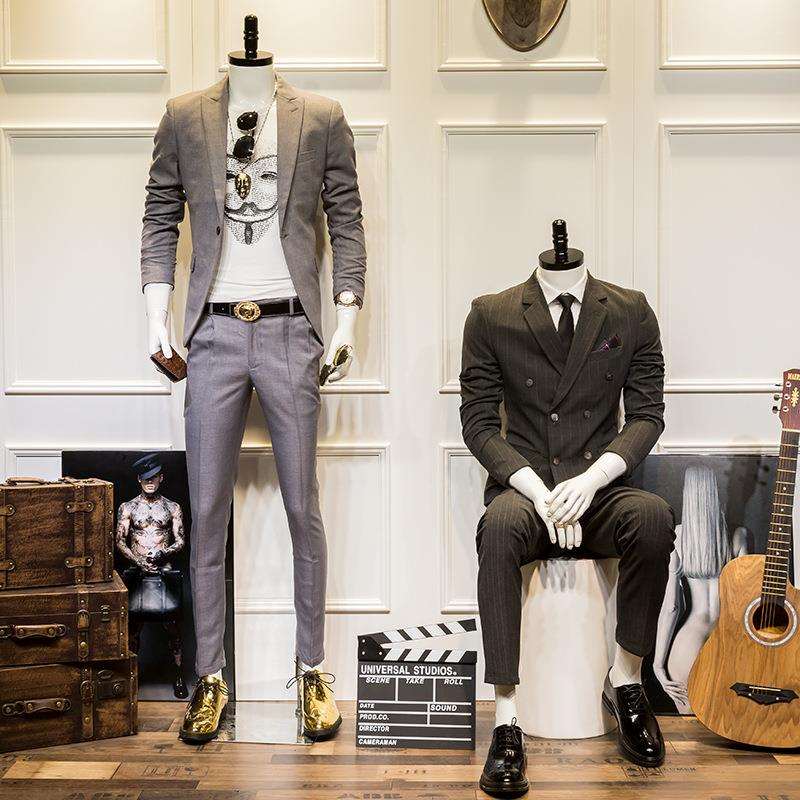 无头白模特男道具人体全身假人台男装店服装橱窗拍摄衣服展示架子