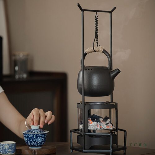 围炉煮茶玻璃炭炉室内户外露营