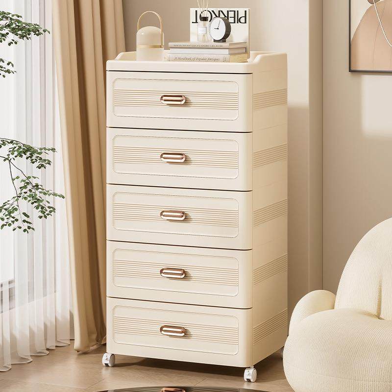 免安装抽屉式收纳柜家用卧室客厅置物柜子衣服储物带轮多层抽屉