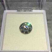 莫桑钻闪亮裸石戒面5克拉莫桑石戒面八心八箭d色圆形莫桑石裸钻