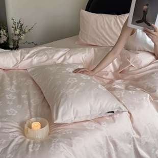 被问爆 韩系全棉100s厚织四件套提花浮雕长绒棉纯棉床上用品 新款