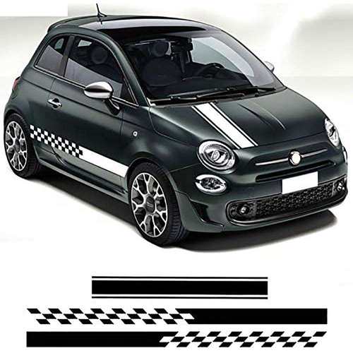 适用于菲亚特FIAT500侧裙装饰贴汽车贴纸引擎盖改装车贴A338