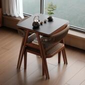 木566465小咖 阳台桌椅闲桌椅休两小户型看书网小红一桌椅实木茶