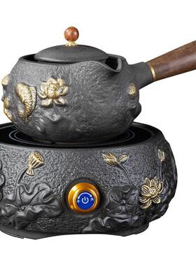 家黑炉煮茶器小型用D206018z陶瓷煮茶壶专办公室煮茶炉晶用烧茶壶